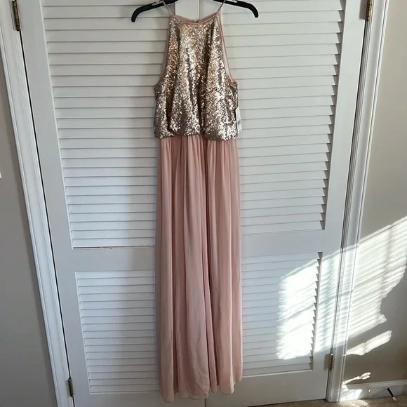 Donna Morgan Dresses | Nwt Size 6 Donna Morgan Formal Sequined Dress | Color: Cream/Pink | Size: 6 | Anna_Osborne's Closet Donna Morgan Dresses | Nwt Size 6 Donna Morgan Formal Sequined Dress | Color: Cream/Pink | Size: 6 | Anna_Osborne's Closet